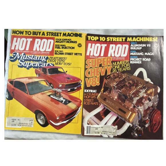 Vtg Lot 2 Hot Rod August October 1979 Magazine Chevy Small Block V8 Powered - Picture 1 of 5